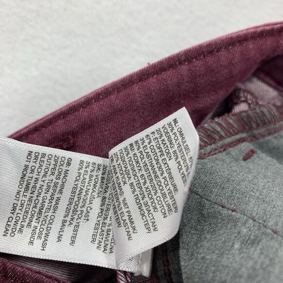 The North Face Straight Leg Jeans Size 4 Womens Solid Dark Burgundy Red Pants S - Picture 6 of 10